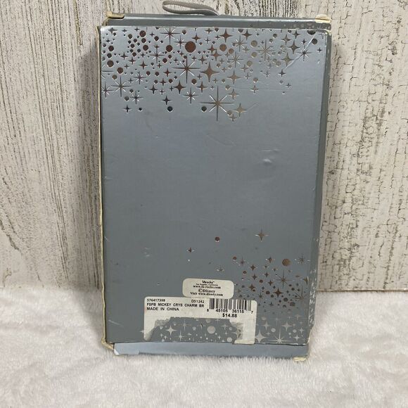 Disney Silver Plated Laughter is Timeless Mickey Ears Bracelet with Crystals - Picture 2 of 3